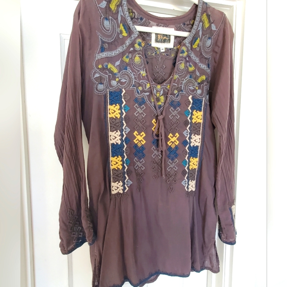 Embroidered Boho Tunic